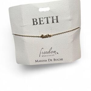 Marina De Buchi “Beth” Freedom Bracelet Gold Tone Adjustable Nickel-Free NWT